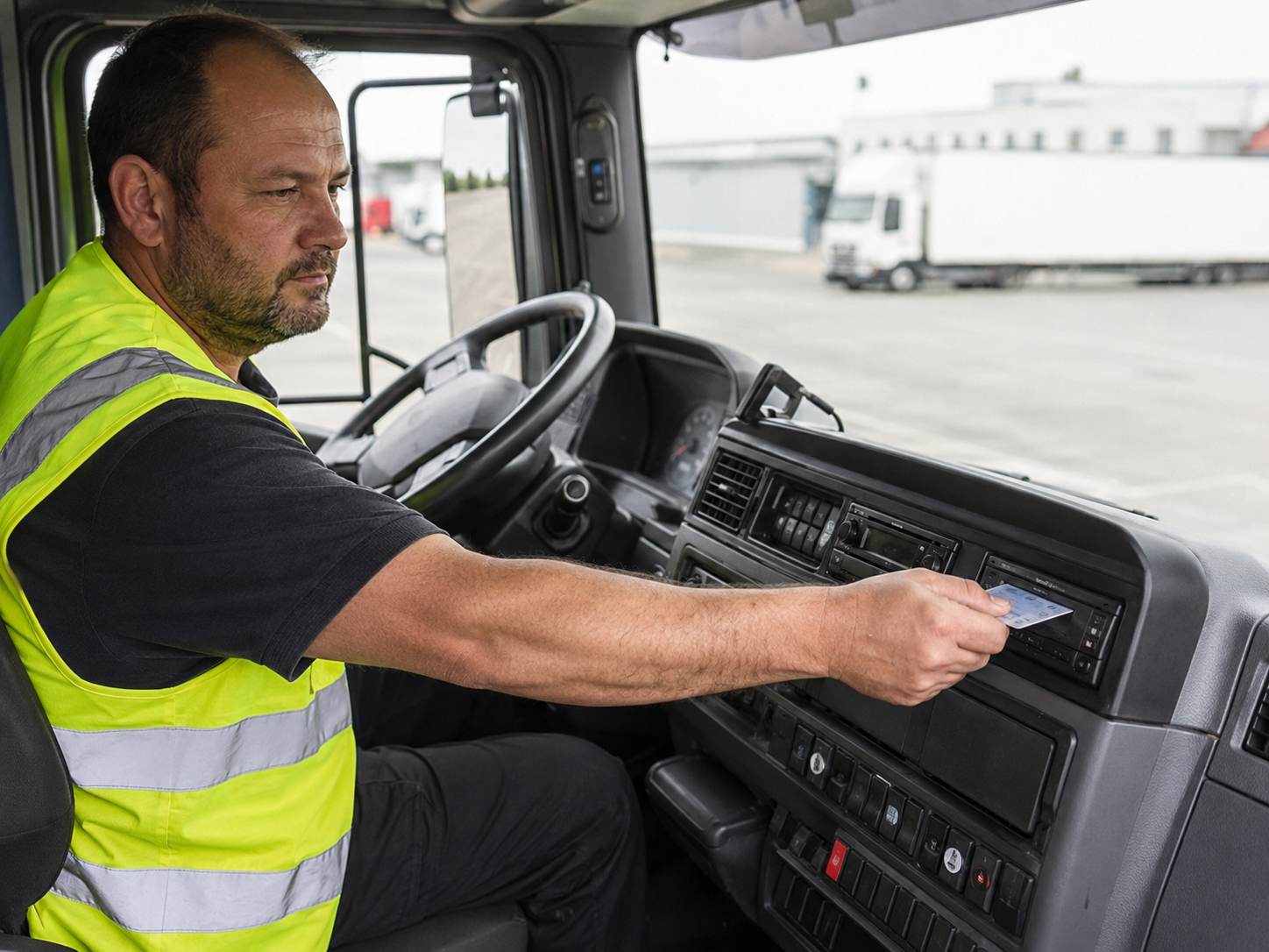 Tachograph-Integration zur automatischen Übernahme von Lenkzeiten, Ladezeiten, Arbeitszeiten, Pausen und Ruhezeiten in die Zeiterfassung