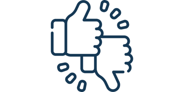 Pulgares arriba y pulgares abajo