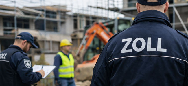 Zollbeamter auf deutscher Baustelle
