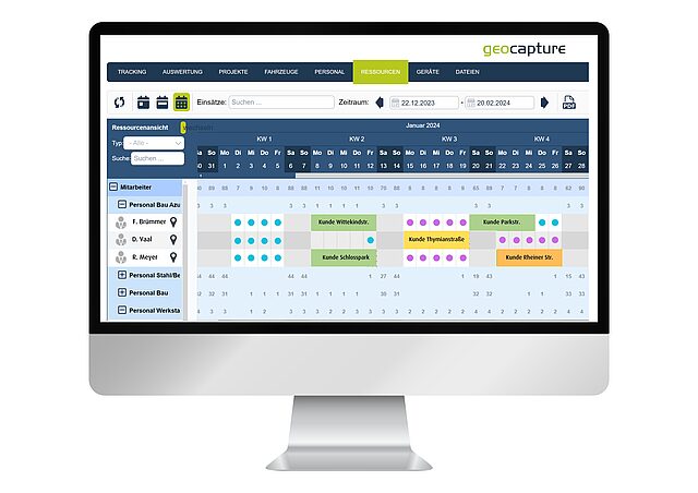 Ressourcenplanung geoCapture