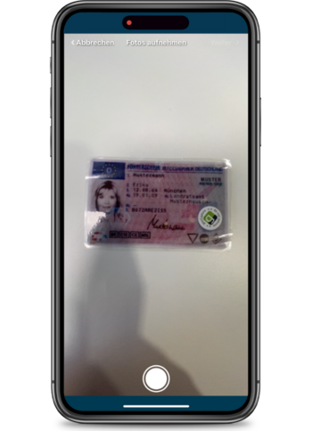 Ein Foto von einem fremden Führerschein