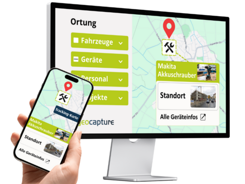 GPS-Ortung von Geräten mit Standortanzeige auf Smartphone und Desktop in der geocapture App