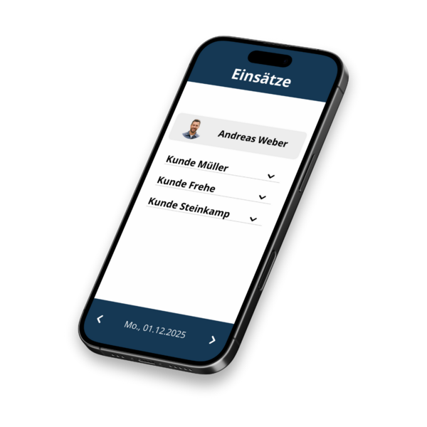Digiale Einsatzplanung von geoCapture auf dem Smartphone