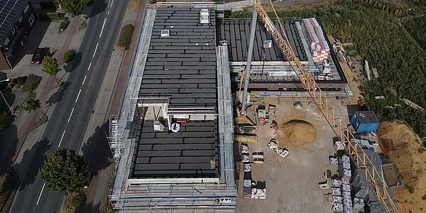 Neubau geoCapture - Abdichtung Flachdach 2