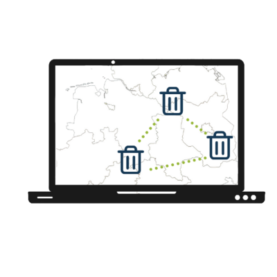 Optimale Tourenplanung für Umleercontainer.