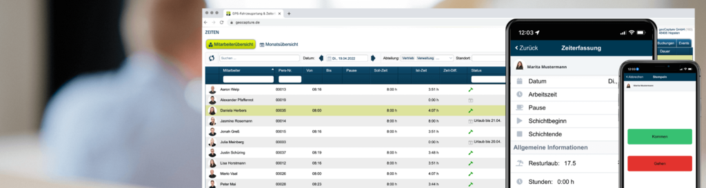 Cyfrowy zapis czasu pracy z geoCapture