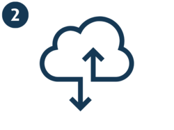 Wolke mit Pfeilen in Wechselrichtung 
