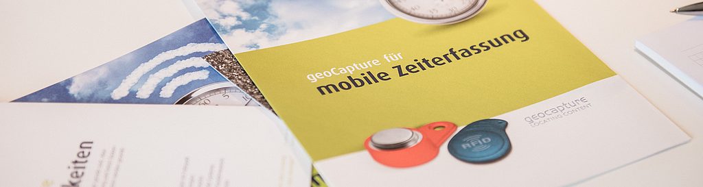 Flyer geoCapture Flyer von geoCapture zur mobile Zeiterfassung
