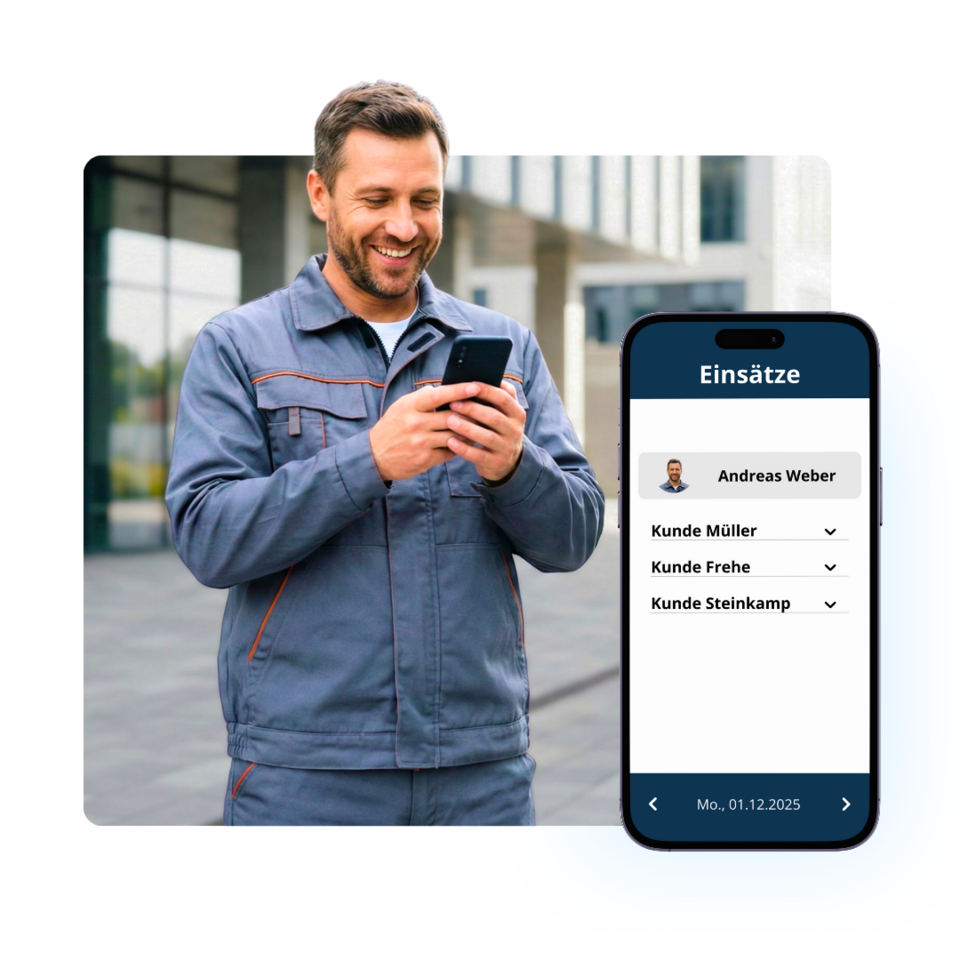 Mitarbeiter im Einsatz 