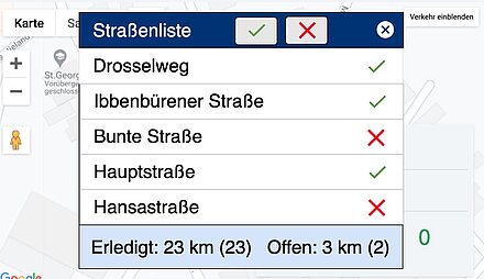 Kehrplan in der App