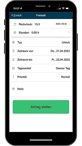 Mit geoCapture stellen Sie Urlaubsanträge einfach per App