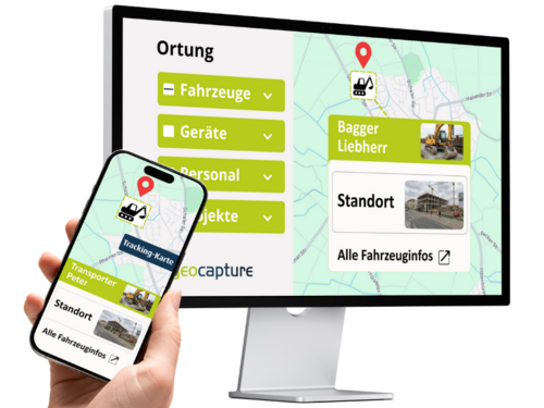 Desktopansicht Baumaschinenortung geoCapture