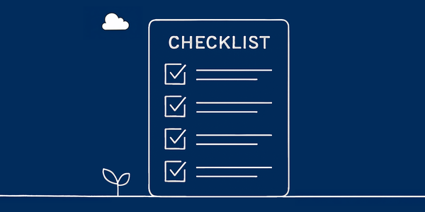 Illustration einer digitalen Checkliste mit Häkchen auf dunkelblauem Hintergrund – symbolisiert die strukturierte Umsetzung automatisierter Prozesse und Aufgaben mit geoCapture durch den Einsatz von Zapier-Schnittstellen.