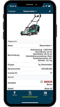 With the device app, you have an overview of important data about your tools.