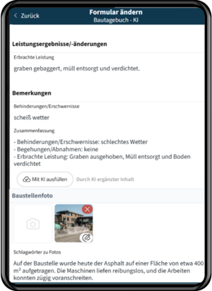 KI-Bautagebuch