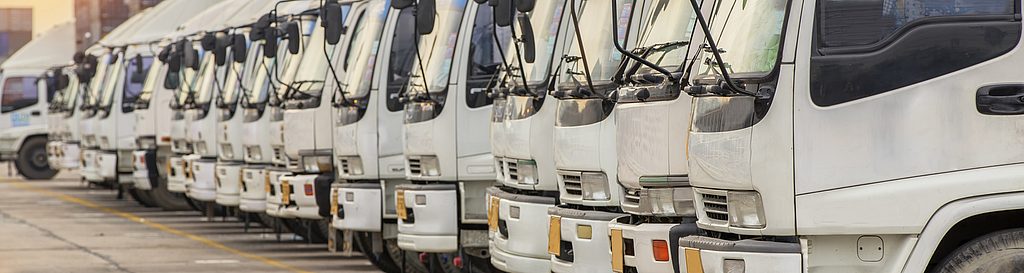 Die Tachographen einer Flotte LKW werden mit geoCapture automatisch ausgelesen