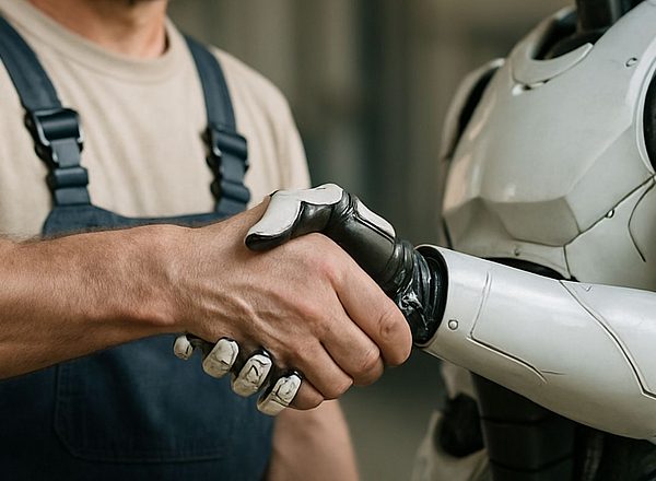 KI und Handwerk arbeiten zusammen 