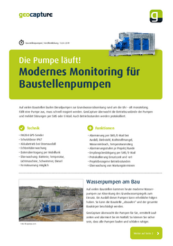 Modernes Monitoring für Baustellenpumpen