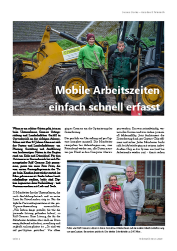Mobile Zeiterfassung zufriedener Kunde
