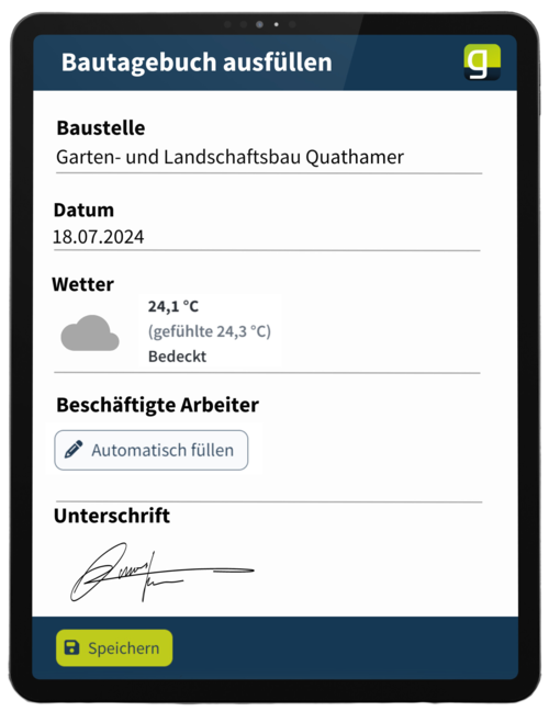 Bautagebuch