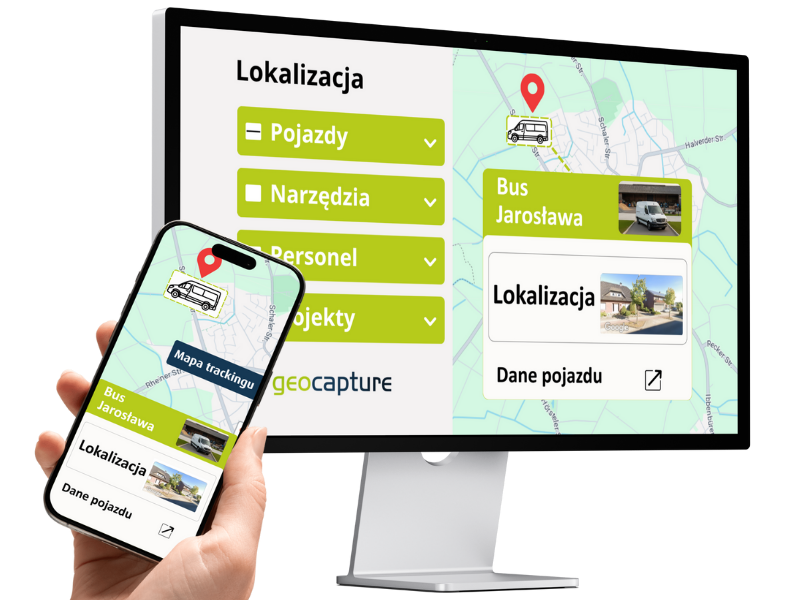 geoCapture Software zur GPS-Lokalisierung von Fahrzeugen und Werkzeugen auf Desktop und Smartphone