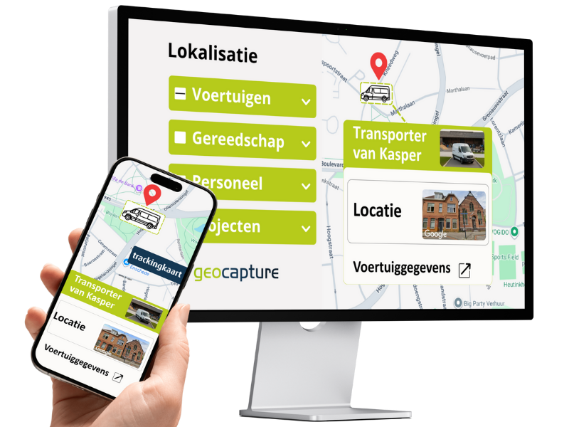 Geocapture Software zur GPS-Ortung von Fahrzeugen und Personal auf Desktop und Smartphone in Echtzeit
