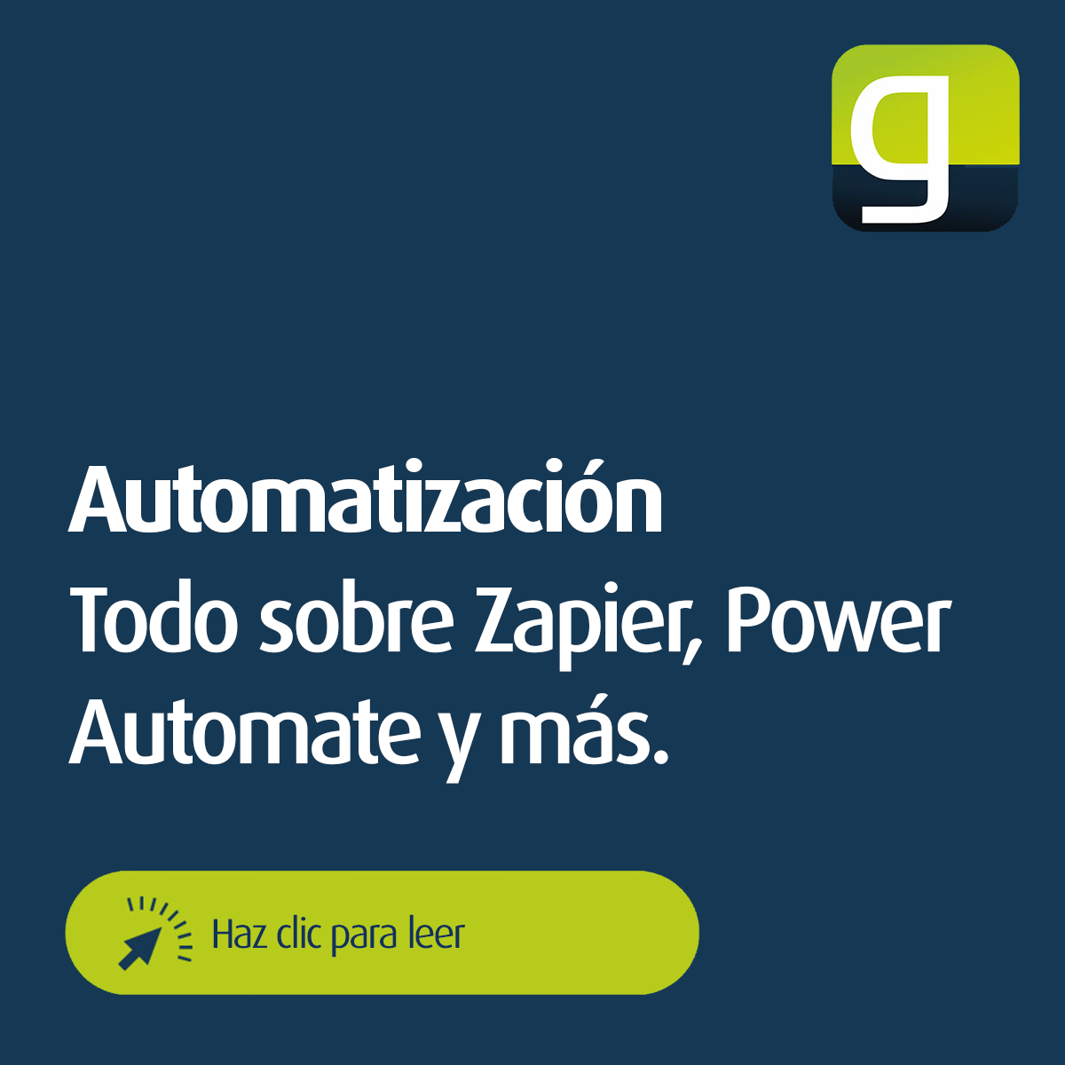 Gráfico con el logotipo de geoCapture y la nota "Automatización - Todo sobre Zapier, Power Automate y compañía", incluido el botón de llamada a la acción: imagen teaser para obtener más información sobre la creación de redes de procesos automatizados con geoCapture.